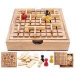 Le corridor - jeu de stratgie - coffret en bois ecologique - capes et taureaux en bois - 2 - 4 joueurs ...