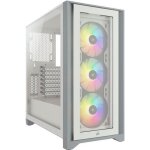 Corsair botier pc icue 4000x rgb - moyen tour - verre tremp - blanc (cc9011205ww)