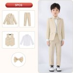Costume 5 pices vitata pour garon - robe de marie et costume de spectacle pour enfant - costume gentleman ...