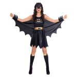Costume - amscan - batgirl classique - noir - adulte - cape amovible