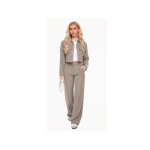 Costume deux pices lgant pour femme vitata - couleur unie - coupe ajuste - kaki