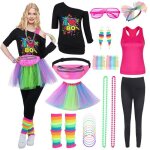 Costume femme dguisement tenue annes 80 halloween rtro non disco l