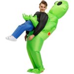 Costume gonflable alien accessoires rigolos halloween party pour adulte(150 - 190cm) - vert