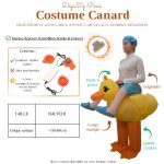 Costume gonflable canard dr�le et r�aliste d�guisement original f�te ou cosplay soir�e d�guis�e halloween ...