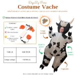 Costume gonflable vache dr�le et r�aliste d�guisement original f�te ou cosplay soir�e d�guis�e halloween ...