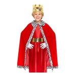 Costume - kit de roi mage - cape multicolore - couronne - pour enfants de 3 � 14 ans
