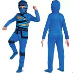 Costume - disguise - lego ninjago jay - 7 - 8 ans - bleu - combinaison avec capuche
