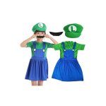 D�guisement luigi - nikcorp - costume super mario bros - taille s 98 - 103 cm - confortable - lavable ...