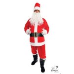 Costume pre nol adulte - ptit clown - rouge et blanc - veste pantalon accessoires