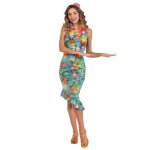 Costume - tailleur amscan - 9908720 - adulte femmes floral hawaiian costume de d�guisement