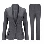 Costume - tailleur yynuda costume femme 2 pieces tailleur femme slim fit office blazer costume de pantalon ...