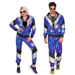 Costume - widmann - costume disco ann�es 80 - bleu - adulte - xl