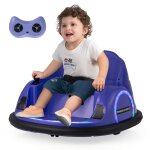 Costway 12v quad tamponneuse electrique pour enfants connexion sans fi led musique rotation  360 18 ...