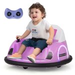 Costway 12v quad tamponneuse electrique pour enfants connexion sans fi led musique rotation  360 18 ...