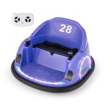 Costway 12v quad tamponneuse electrique pour enfants avec rotation  360 tlcommande led et musique ...