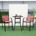 Costway lot de 2 chaises de jardin en tissu avec repose - pieds dossier haut & accoudoirs pour piscine ... Costway lot de 2 chaises de jardin en tissu avec repose - pieds dossier haut & accoudoirs pour piscine ...
