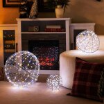Costway lot de 3 boules de noël lumineuses 435 led - 3 couleurs - 8 modes dynamiques - poser ou suspendre ... Costway lot de 3 boules de noël lumineuses 435 led - 3 couleurs - 8 modes dynamiques - poser ou suspendre ...