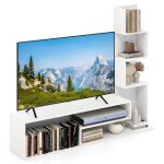 Costway 50 meuble tv avec etag�res de rangement en � l � compartiments ouverts pour salon chambre entr�e ...