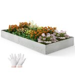 Costway 6 pièces carré potager 600 cm en métal galvanisé pour pelouses trottoirs terrasses design flexible ... Costway 6 pièces carré potager 600 cm en métal galvanisé pour pelouses trottoirs terrasses design flexible ...
