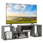 Costway 60 meuble tv 2 pcs modulaires meuble tv angle pour recoin combination libre meuble tv angle pour ... Costway 60 meuble tv 2 pcs modulaires meuble tv angle pour recoin combination libre meuble tv angle pour ...