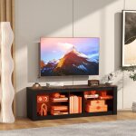 Costway 65 meuble tv avec 20 couleurs de lumières led etagères réglables en verre trempé 4 compartiments ... Costway 65 meuble tv avec 20 couleurs de lumières led etagères réglables en verre trempé 4 compartiments ...
