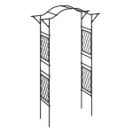 Costway arche de jardin treillis 170 x 210 cm en m�tal antirouille pour plantes grimpantes mariage f�te ...