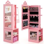 Costway armoire à bijoux 3 en 1 pour enfants avec miroir pleine longueur portant à vêtements rangement ... Costway armoire à bijoux 3 en 1 pour enfants avec miroir pleine longueur portant à vêtements rangement ...