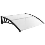 Costway auvent marquise de porte et fenêtre 122 x 99 cm - en polycarbonate transparent - protection contre ... Costway auvent marquise de porte et fenêtre 122 x 99 cm - en polycarbonate transparent - protection contre ...