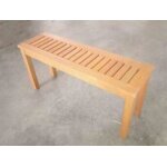 Costway banc de jardin en bois, banc  lattes 100 cm 2 personnes, charge 150 kg, extrieur intrieur ...