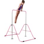 Costway barre de gymnastique extensible pour enfants avec structure triangulaire r�glable en hauteur ...