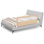 Costway barri�re de lit pliable enfant 150cm avec housse amovible et lavable maille respisante sangle ...