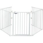 Costway barrire de scurit pour enfant / animaux 290 x 74 cm 5 panneaux protection chemine utilisation ...