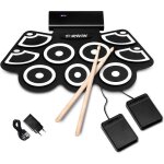 Costway batterie electronique, haut - parleurs intgrs, roll up tambour portable pour dbutant et enfant ...