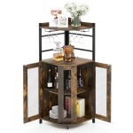 Costway buffet de cuisine industriel 48 x 48 x 130 cm avec porte - verres et Étagère réglable kit anti ... Costway buffet de cuisine industriel 48 x 48 x 130 cm avec porte - verres et Étagère réglable kit anti ...