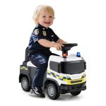 Costway camion de pompiers porteur enfant avec volant klaxon sirnes lumires musique coffre  jouets ...