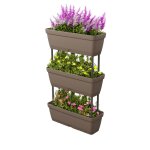 Costway carr� potager sur�lev� vertical avec 6 bacs de plantation trous de drainage pour fruits l�gumes ...