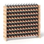 Costway casier  vin modulable avec 9 tagre pour 108 bouteilles etagre  vin porte - bouteilles en ...