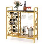 Costway casier à vin sur pied pour 21 bouteilles meuble bouteilles avec porte - verres plan de travail ... Costway casier à vin sur pied pour 21 bouteilles meuble bouteilles avec porte - verres plan de travail ...