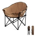 Costway chaise de jardin pliante avec coussin rembourr� porte - gobelet sac de transport pour p�che jardin ...