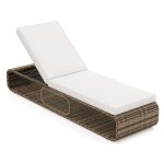 Costway chaise longue de jardin extérieur inclinable à 7 positions en osier pe avec dossier réglable ... Costway chaise longue de jardin extérieur inclinable à 7 positions en osier pe avec dossier réglable ...