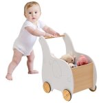 Costway chariot de marche pour enfant caddie 2 - en - 1 utilisation comme trotteur pour bb 1 - 3 ans, ...