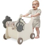 Costway chariot a pousser bebe chariot a pousser pour bb 1 - 3 ans beige