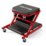 Costway chariot de visite mcanicien avec sige rembourr & 6 roulettes pour garage rparation automobile ...