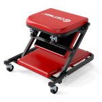 Costway chariot de visite m�canicien avec si�ge rembourr� & 6 roulettes pour garage r�paration automobile ...