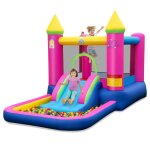 Costway château gonflable 4 - en - 1 sans souffleur pour enfants avec toboggan - zone de saut panier ... Costway château gonflable 4 - en - 1 sans souffleur pour enfants avec toboggan - zone de saut panier ...