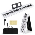 Costway clavier piano numrique 88 touches blanc