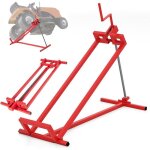 Costway cric lve tracteur tondeuse pliable dispositif de levage charge maximale 400kg rouge hauteur ...
