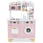 Costway cuisine pour enfant 3 ans + 12 accessoires zone : cafeti�ree micro - ondes four machine � laver ...