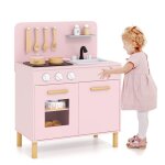 Costway cuisine enfants 3 ans + effect lumi�res et sonores avec toque de chef tablier et 11 accessoires ...