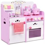Costway cuisine enfants en bois avec sons réel - 13 accessoires 60 x 295 x 62 cm avec poêle pot placard ... Costway cuisine enfants en bois avec sons réel - 13 accessoires 60 x 295 x 62 cm avec poêle pot placard ...